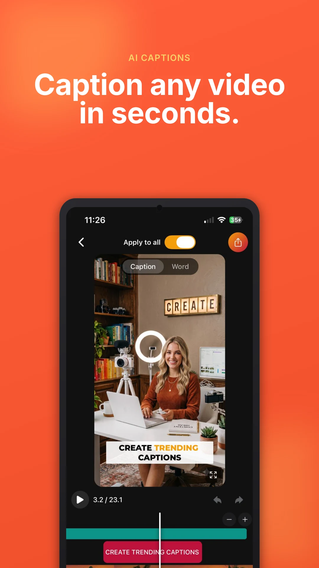 Viten: Auto Captions & Video screenshot